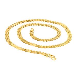 Gold Plated Chain for Men (Yellow) (C82265_D1)