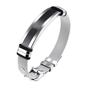 Chimes Bracelet for Men Western Style Stainless Steel Never Fading Black Bracelet for Men and Boys